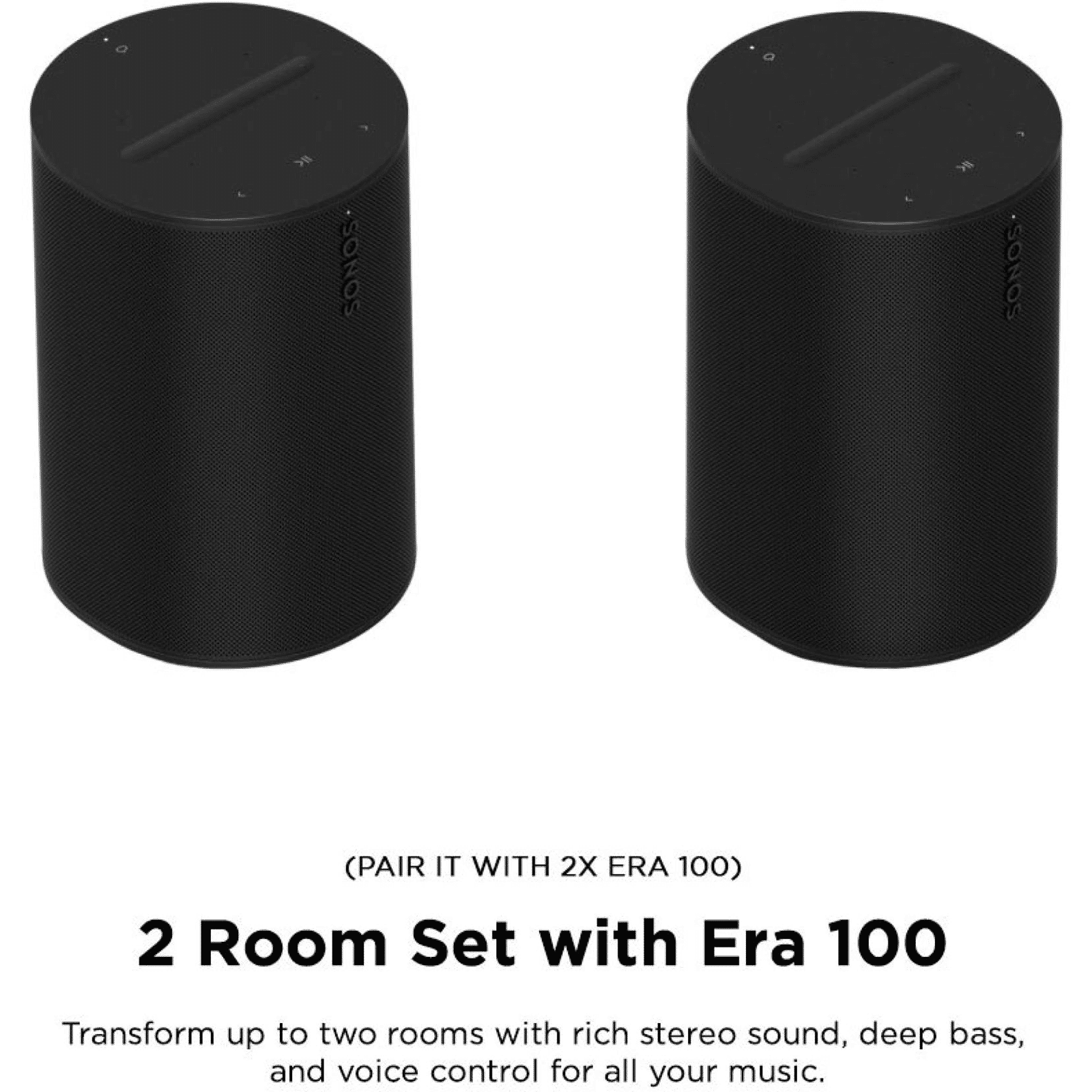 Sonos Era100 ブラック 2本セット 楽天市場】【セット商品】Sonos Era 100 スマートスピーカー×2台